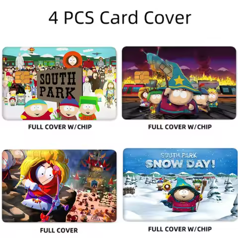 S-South Park Game Anime Sticker Film Skin Cover Case For Small Large No Chip Debit Credit Card Front