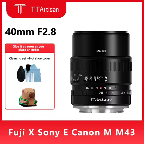 TTArtisan 40mm F2.8 APS-C Macro Lens Manual Focus For Canon M50 Mark II Fuji XT3 Camera Fujifilm XT3
