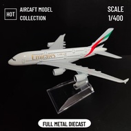 1:400 Scale Metal Aircraft Replica Emirates Airlines A380 B777 Airplane Diecast Model Aviation Plane