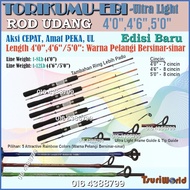 [BARU / NEW] TsuriWorld Torikumu Ebi UL [Rod Udang] Ultra Light 1-8lb/1-12lb (4ft - 5ft) 2-Piece Spinning Fishing Rod