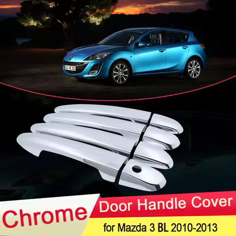 for Mazda 3 2nd Gen BL Axela 2010 2011 2012 2013 Luxurious Chrome Door Handle Cover Trim Catch Cap C