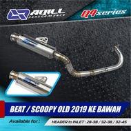 Full System knalpot Type Q-4 DB Racing CarburetorBEAT • Scoopy Carburetor • Old Bye Aqill RacingBEAT