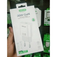 GERLAX GA-43T Charger Type C To Type C 35W PD GaN Quick Charger Fast Charging