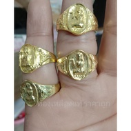 แหวน นางกวัก หวักเงินกวักทอง ตัวแหวนทำจากทองเหลืองผสมเนื้อสตางค์ ไม่ลอก