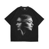 OVER IT T-Shirt Black Cotton Combed 20s 200-210gsm