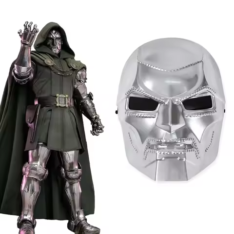 Doctor Cosplay Doom Costume Man's Mask Accessories Victor von Doom Halloween Cosplay Mask