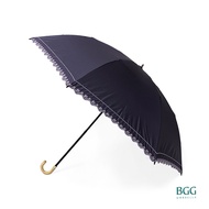 BGG UV Cut 1 Lace Folding Umbrella Sun Protection 1 Rainproof Black Coating Luxurious Pattern (FM112