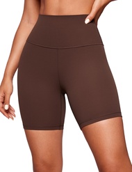 CRZ YOGA Womens ButterLuxe Biker Shorts 6 Inches - High Waisted Workout Running Volleyball Spandex Y