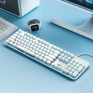 คีย์บอร์ดแบบลอย HP Wired Retro round Key สำหรับนักเล่นเกมคอมพิวเตอร์และธุรกิจ ใช้กับโน้ตบุ๊กและคอมพิ