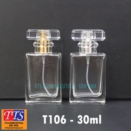 30ml Reﬁllable Glass Spray Perfume Bottle / Botol Minyak Wangi / Botol Kaca  - T106-30ml