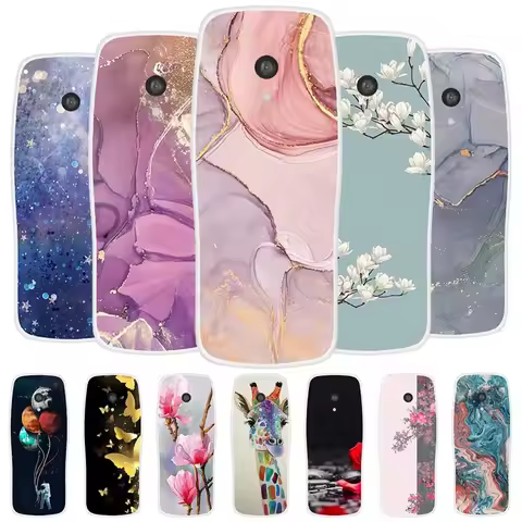 For Nokia 3210 2024 Case Illustrations Clear Soft Silicone Phone Case For Nokia3210 2024 Flowers Iri