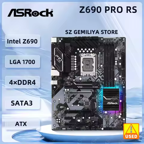 ASRock Z690 Motherboard Z690 Pro RS Motherboard LGA1700 DDR4 128GB NVMe SSD support i5-14600 14900F 