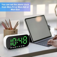 1pc Small Digital Alarm Clocks For Bedrooms, 5 Levels Brightness Dual Alarm 12/24Hr And Snooze Simpl