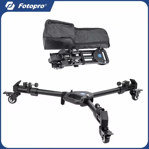 Fotopro Professional Photography Tripod Dolly Aluminum Heavy Duty Tripod Wheels for Camera Camcorder