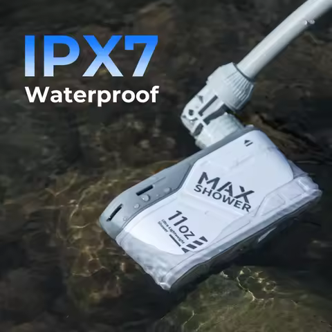 FLEXTAIL MAX SHOWER Ultralight Rechargeable Outdoor Shower Pump, Portable Camping Travel Shower with