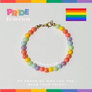 Pride Pastel Bracelet Handmade Rainbow Beads LGBTQ Bracelet Fashion Accessories