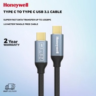 Honeywell Type C to Type C USB 3.1 Cable 1.8 Meter (Black) - HC000048/CBL/SLC/1.8M/BLK