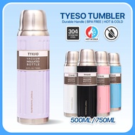 Original TYESO Tumbler Classic Stripe 500ML 750ML Stainless Steel Thermos Vacuum Tumbler