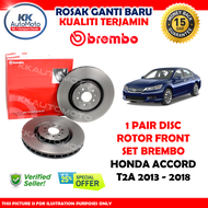 Honda Accord T2A 2013 - 2018 - 1 Pair Genuine Brembo Front Brake Disc Rotor Set Brek Cakera Sepasang