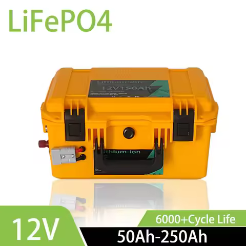 12v 50ah 60ah 80ah 100ah 250ah 120ah LiFePO4 Lithium Battery with BMS Intelligent 4S for Boat Rubber