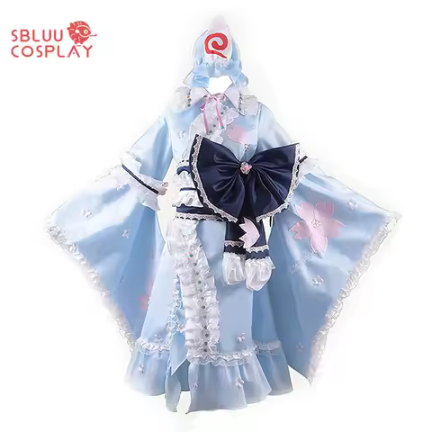 SBluuCosplay Anime Saigyouji Yuyuko Cosplay Costume