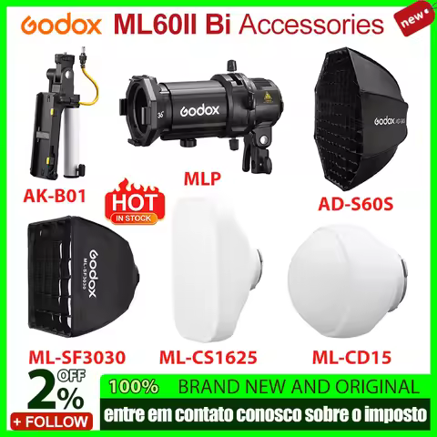 Godox ML60II Bi Accessories GODOX ML-CD15 Diffusion Dome ML-CS1625 Soft Tent ML-SF3030 AD-S60S Softb