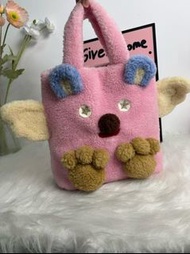 古馳 Gucci 581007-GY3AN-5897 卡通毛絨包 粉色泰迪絨 童趣包 公價9000 保證正品