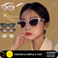 (JIUERBA) Retro Cat Eye Sunglasses for Women INS Style Star Sunglasses