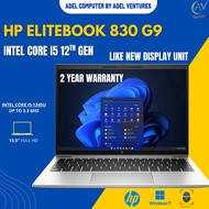 2Year Warranty (LIKE NEW Display Unit ) HP EliteBook 830 G9 intel i5 12th Gen | 13.3" Touch Screen