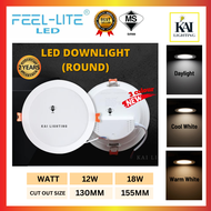 FEEL LITE LED DOWNLIGHT With Sirim Approval Home Living Plaster Ceiling Light 12W/18W 3 Colour Downlight/ YETPLUS 555