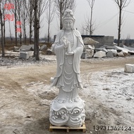 W-8&amp; Stone Carving Guanyin Figure of Buddha Hanbai Jade Western Culture Temple Worship Large Buddha Statue Sculptured Or