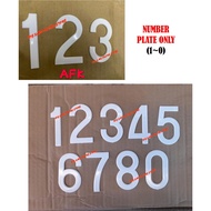 CAR PLATE NUMBER (AF-K) 1~0