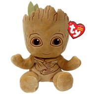TY Groot Marvel Avengers Beanie Babies Regular, Licensed Beanie Baby Soft Plush Toy, Collectible Cud