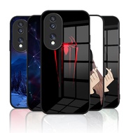 Glass Casing Huawei honor 70 5G / honor 70 pro 5g Tempered Glass Case Hard Back Cover Soft Silicon E