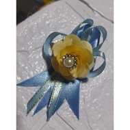 chest corsage/Dusty Blue for ninong ninang