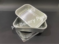 MYCHEF 4363-P Aluminium Foil Tray with Clear Lid (5 sets ±) Rectangle Rectangular My Chef Foil Tray