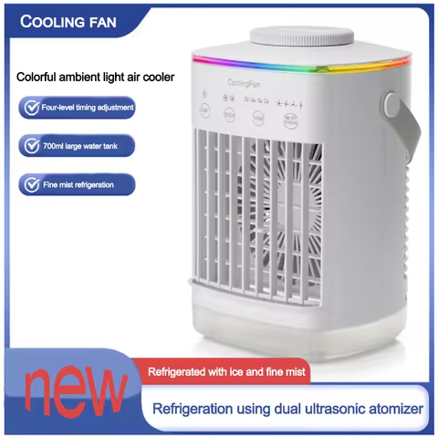 Air cooler USB air conditioner fan spray cooling water cooling fan portable desktop mini air conditi