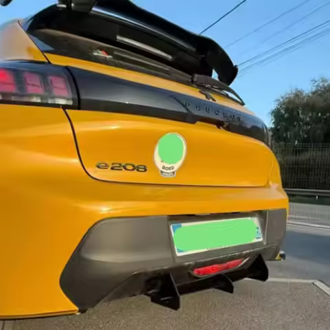 For Peugeot 208 GT 2019-2021 Year Bumper Rear Diffuser Lips Splitter Spoiler Body Kit Accessories