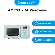 SG Stock Midea AM820C2RA Light Retro Green Quick Defrost Microwave Oven, 21L