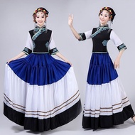 New Chinese Style July Performance Opening Dance Skirt Ethnic Skirt Performance Costume July Put Big