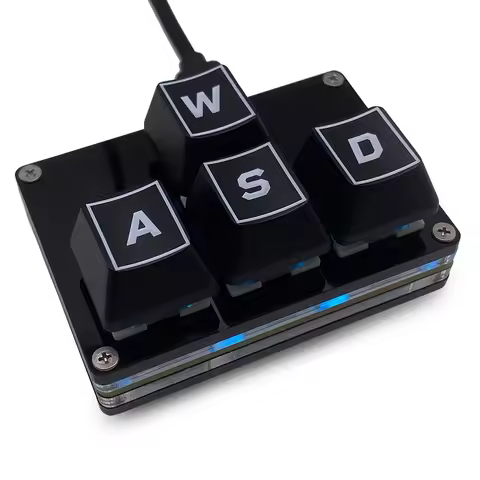 Mini 4-Key Keypad Work Shortcut Key Game Keyboard One-Handed Mechanical Gaming Keypad Programmable U