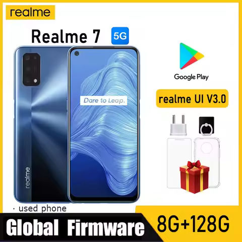 OPPO Realme 7 5g Smartphone Global firmware MTK Dimensity 720 camera 48MP+16MP 8GB 128GB realme UI v