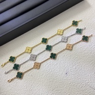 four leaf clover Vintage Alhambra bracelet, 5 motifs four-leaf clover