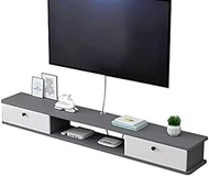 WANGPP Floating TV Stand Unit Floating TV Cabinet Storage Shelf Unit Wall Mounted Entertainment Center Cabinet Component for Audio/Video Console