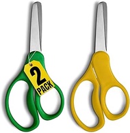 1InTheOffice Blunt Scissors for Kids, 5 inch blunt tip scissors, Kids Stainless Steel Scissors, 5" K