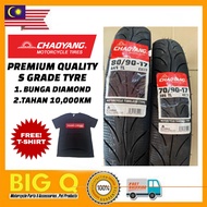 CHAOYANG TUBELESS TYRE TAYAR DIAMOND 3D 70/90-17 AND 80/90-17 ( BUNGA MAXIS DIAMOND 3D )