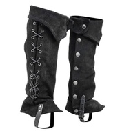 PU Leg Guard Shoe Steampunk Warrior Medieval Gothic Shoe Cover for Masquerade Knights Costume Access