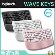 Logitech - Ergo Wave Keys 人體工學無線鍵盤 | Logitech - 黑色