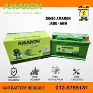 [ Installation Provided ] DIN80L - LN4 AMARON JADE AGM  Car Battery Bateri Kereta MERZ BMW AUDI PORC