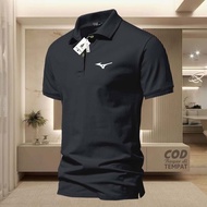 Top Tips MIZUNO MISUNO COP POLO BLACK AND WHITE LOGO ADULT COP T-SHIRT